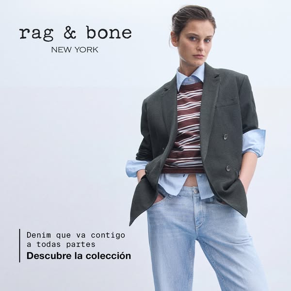 This image ad showcases Rag & Bone denim, positioning it as versatile and adaptable for various situations. The ad f
