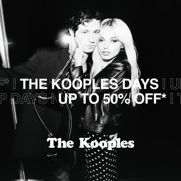 This is an image ad for The Kooples, advertising The Kooples Days with up to 50% off.