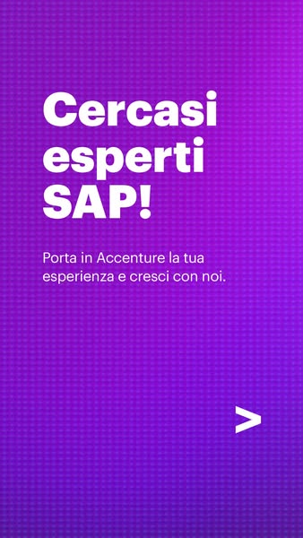 This ad is for Accenture and announces the company is looking for SAP experts.