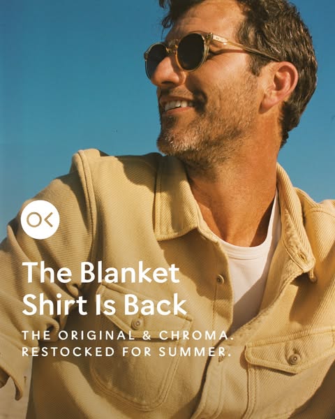 This image ad features a man in a tan shirt. The ad is promoting the return of the product.