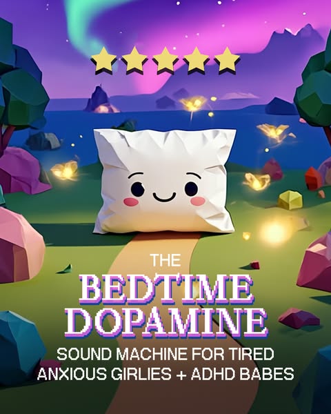 This image ad promotes a sound machine designed to help tired and anxious individuals, particularly women and those with