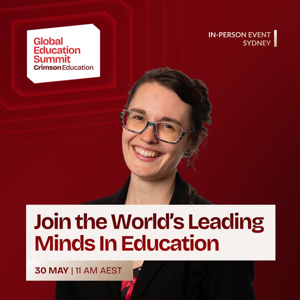 This image ad is promoting an in-person event called the Global Education Summit in Sydney on May 30th. The ad features 