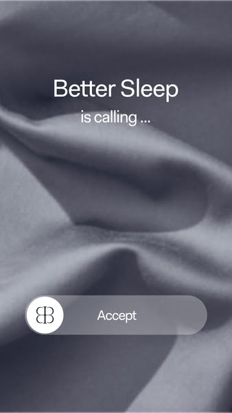 This ad simulates an incoming call screen on a phone, but the caller ID says 'Better Sleep'. This is designed to