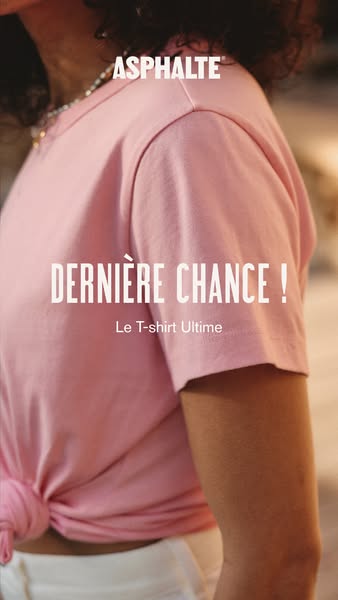 This image ad for ASPHALTE promotes their "T-shirt Ultime".