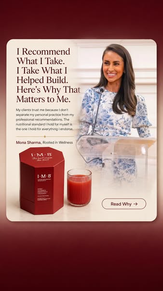 Mona Sharma Health and Wellness ad
