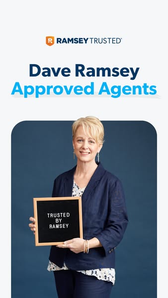 This image ad features a Ramsey Trusted agent holding a sign that says "Trusted by Ramsey". The ad is designed