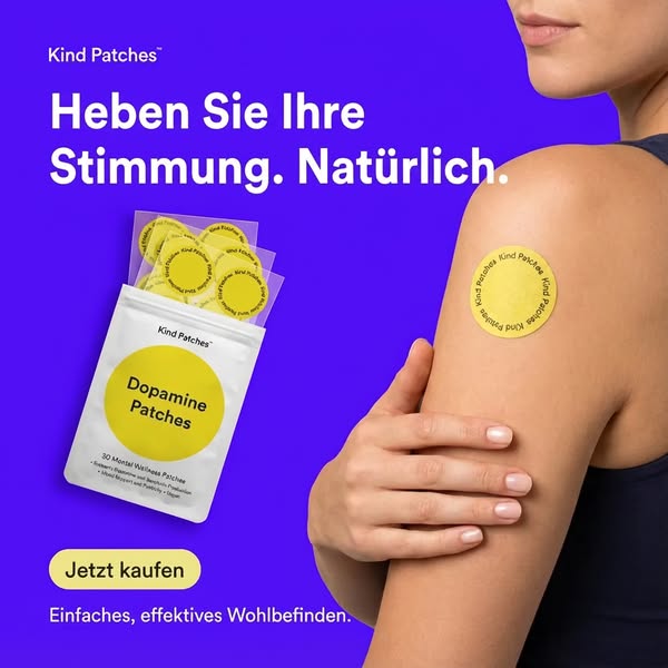 This ad for Kind Patches features a woman with a Kind Patch on her arm. The ad promotes the patches as a way to lift you