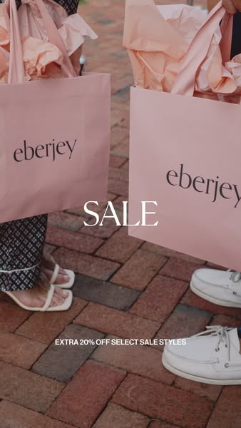 This ad for Eberjey is meant to drive sales by offering an extra 20% off select sale styles. The ad shows a close-up of 