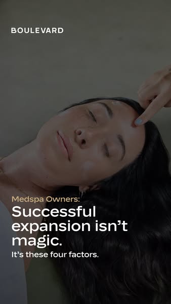 This ad is for Boulevard, a business management platform for medspas. The ad is targeted towards medspa owners and claim
