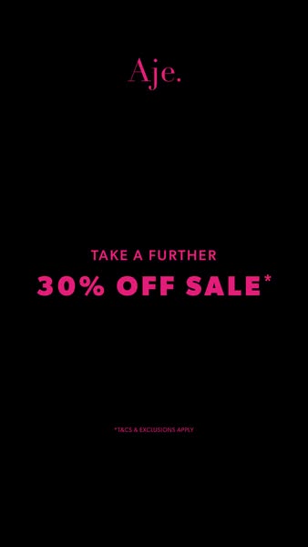 This image ad for Aje. promotes a further 30% off sale.