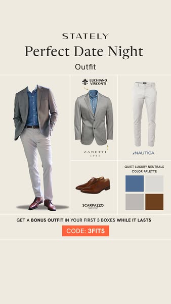 This image ad promotes Stately, a clothing subscription service that delivers curated outfits. The ad features a neutral