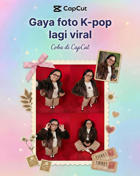 This ad from CapCut advertises the app's capabilities, specifically its ability to emulate K-pop-style photo filters