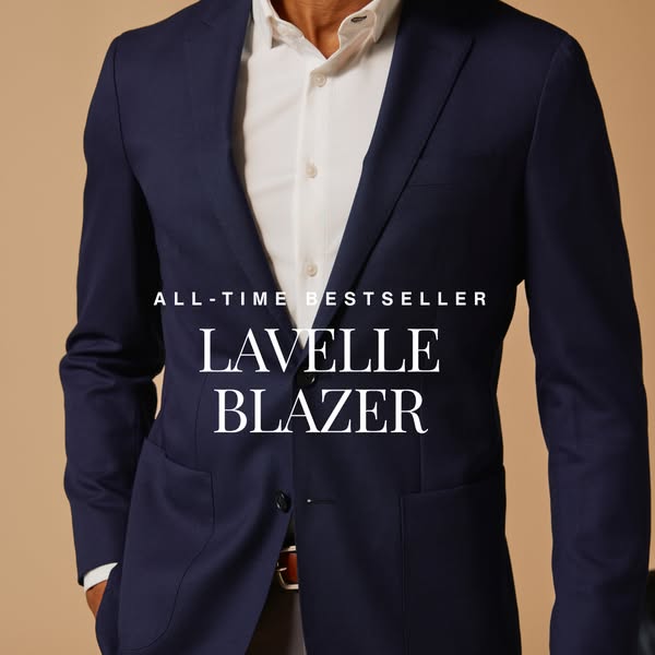 This ad showcases the Lavelle Blazer as an all-time bestseller, highlighting its appeal and quality.