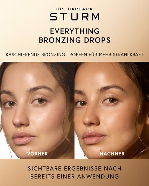 This image ad displays a split-screen before & after photo of a woman's face, showcasing the transformative effe