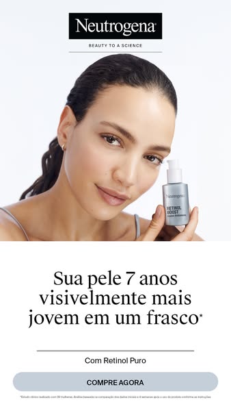 This ad for Neutrogena Retinol Boost promotes the product as being able to take 7 years off your skin in one bottle. A w