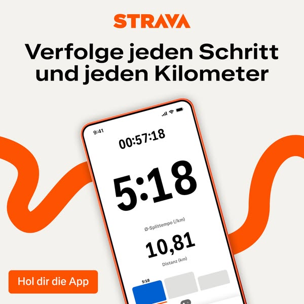 This ad for Strava is designed to encourage downloads of their app. The ad highlights the brand's core value proposi
