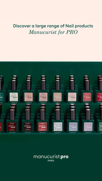 This ad showcases the Manucurist brand and their Green Flash nail polish, highlighting that they have a wide range of na