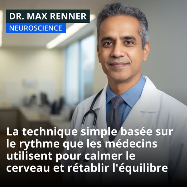 This ad features a portrait of Dr. Max Renner, identified as a neuroscience expert, who introduces a simple rhythm-based
