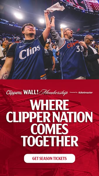 This ad is for the Clippers Wall! Membership, which brings Clipper Nation together. It shows basketball fans cheering at