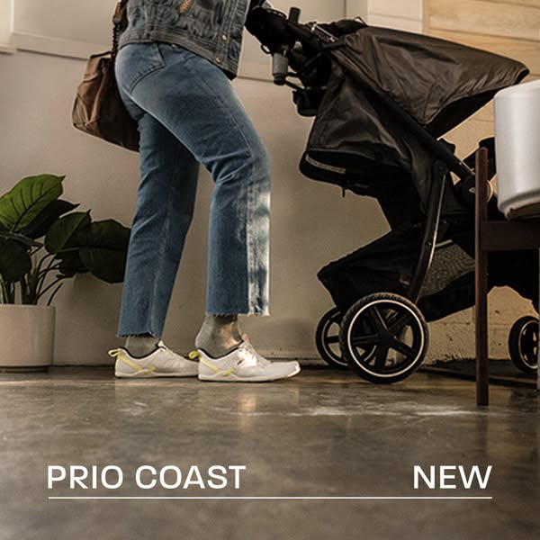 This ad features a pair of Prio Coast shoes from Xero Shoes, emphasizing the shoes' newness in a simple, visually dr