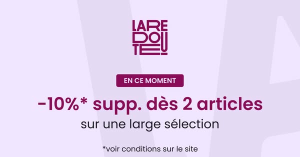 Ad for La Redoute offering 10% off when you buy two or more items from a large selection.