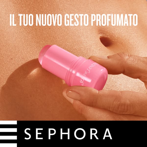 A close-up shot of a woman's midsection with the Sol de Janeiro Rio Radiance Perfume Melt being applied.