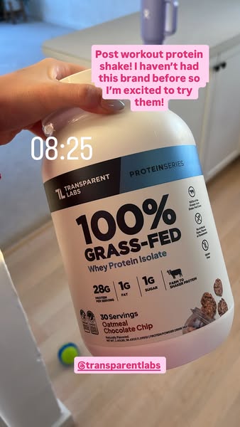 A user-generated story ad featuring a protein shake being used post-workout.