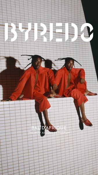 This image ad showcases Byredo's Bal D'Afrique, highlighting a sense of cultural richness and sophistication thr