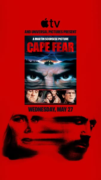 An advertisement for the film Cape Fear showing on Apple TV on Wednesday, May 27th.