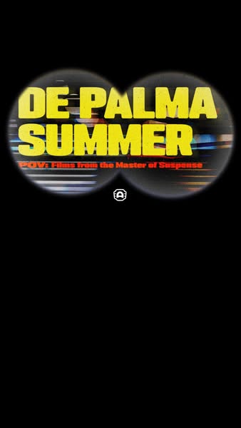 This image ad is promoting De Palma Summer, highlighting films from the Master of Suspense.