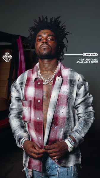 This image ad features Kodak Black modeling new arrivals. The ad is a static image.