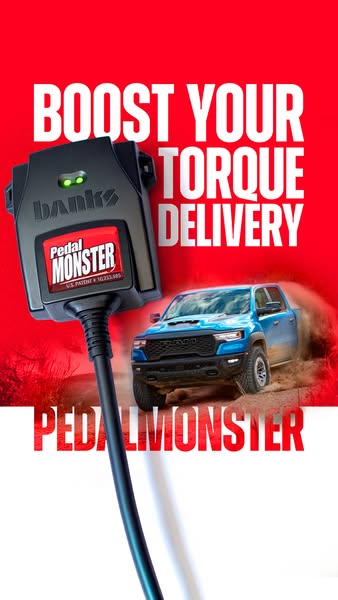 This ad promotes PedalMonster, a product designed to boost torque delivery in vehicles. The ad features a close-up of th