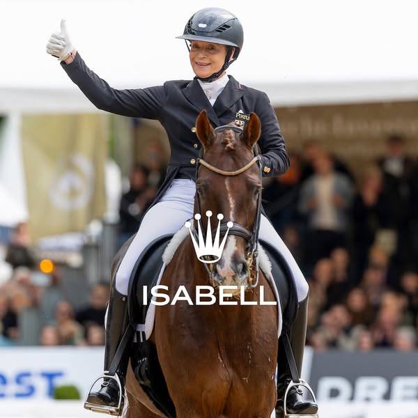 An image ad featuring Isabel Werth endorsing Rolex.