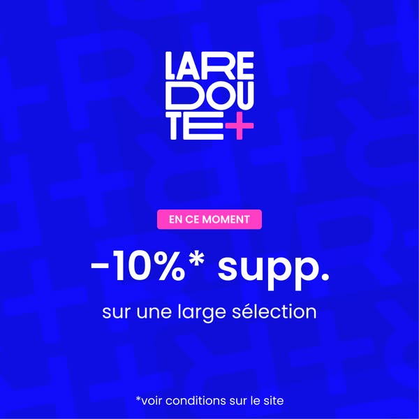 This is a promotional image for La Redoute, showcasing a discount offer of 10% on a wide selection of items.