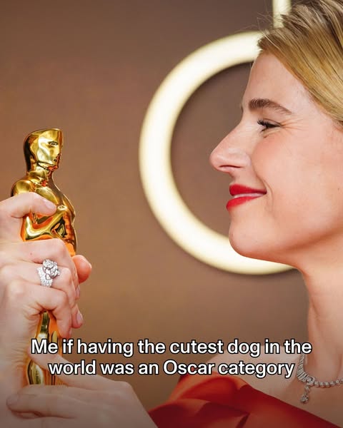 This ad uses a meme format featuring a blonde woman holding an Oscar statue to humorously suggest that if there were an 