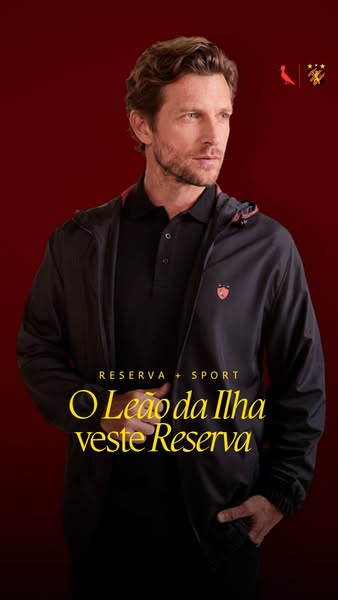 This ad showcases a Reserva Sport jacket worn over a collared shirt. The ad emphasizes the brand's connection to the