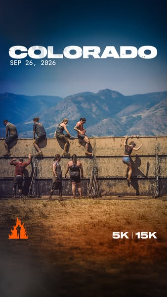 This image ad is for a Spartan race event taking place in Colorado on September 26, 2026. The image features participant