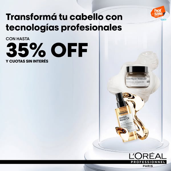 This ad is promoting L'Oréal hair products with an offer of up to 35% off.