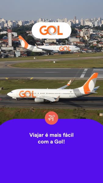 This image ad for the airline Gol features two planes on the runway and aims to make viewers think of the ease of travel