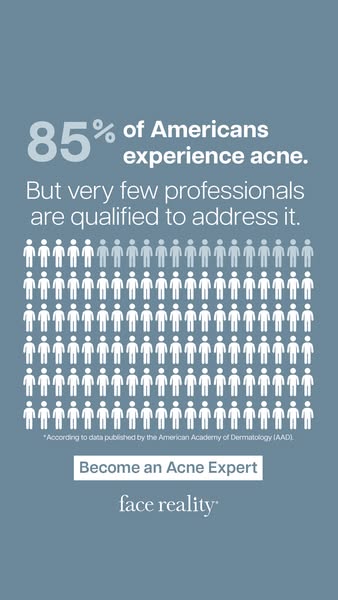 This ad presents the problem of acne affecting the majority of Americans, while also pointing out that few professionals