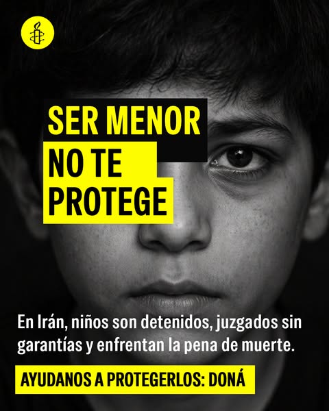 This ad raises awareness about children being detained and facing the death penalty in Iran, urging viewers to donate to