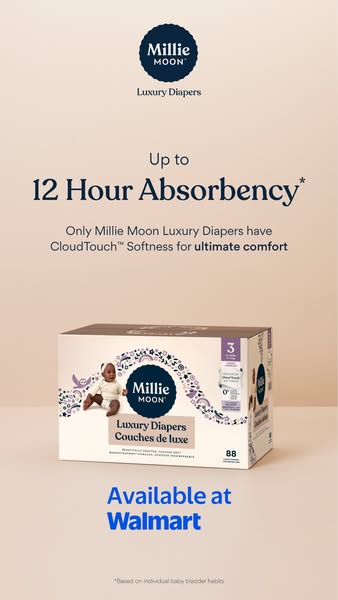 Millie Moon Luxury Diapers ad