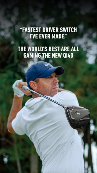 This ad promotes the new Qi4D golf driver by featuring a quote from a golfer and highlighting that the world's best 