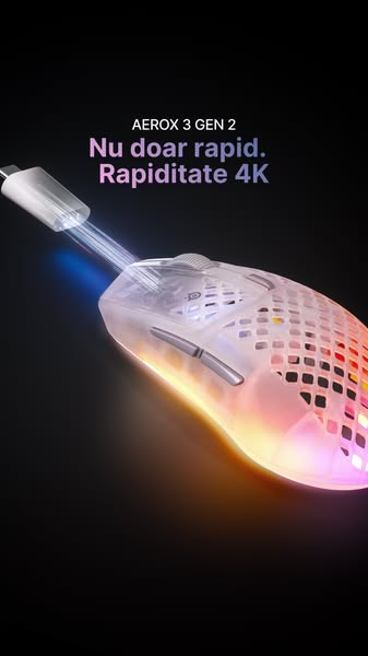 This ad features a translucent white mouse that is connected to a charger. The ad aims to display that the new product i