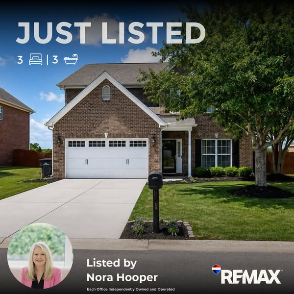 This image ad for RE/MAX features a house that is "JUST LISTED" with details on the number of bedrooms and bat