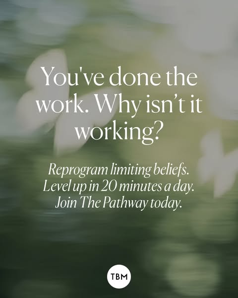 This ad promotes The Pathway, a program designed to reprogram limiting beliefs. It suggests that those who have been wor