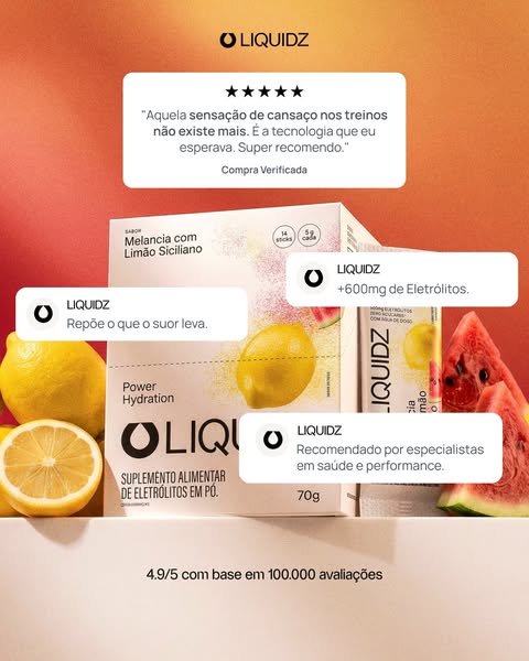 This image ad for Liquidz features social proof in the form of a testimonial, with annotations of key product features.