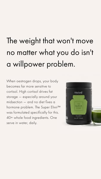 This ad for WelleCo's The Super Elixir is intended to create awareness around the product. The ad calls out how cort