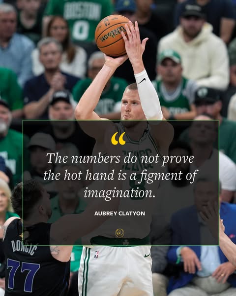 This ad features an image of a basketball player mid-shot, overlaid with a quote challenging the concept of the 'hot