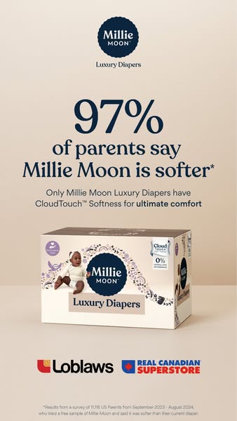 Millie Moon Luxury Diapers ad